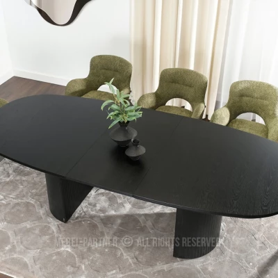 Oválný rozkládací stůl 200(300)x110 ANTOS - černý