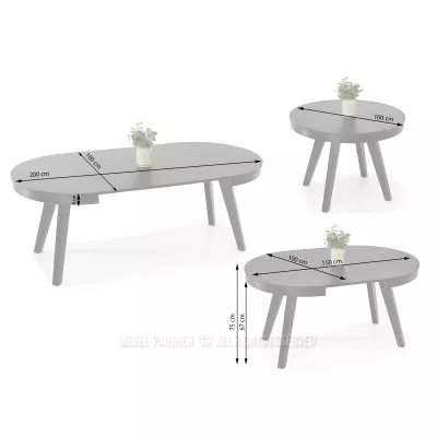 Rozkládací jídelní stůl 100(200)x100 CINAMIN - černý