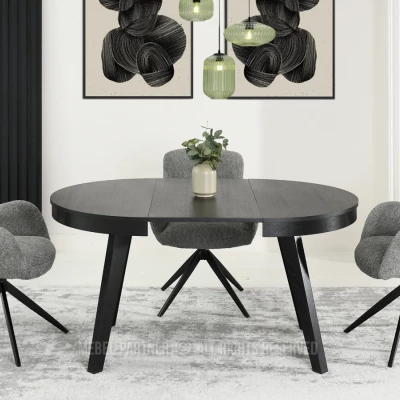 Rozkládací jídelní stůl 100(200)x100 CINAMIN - černý