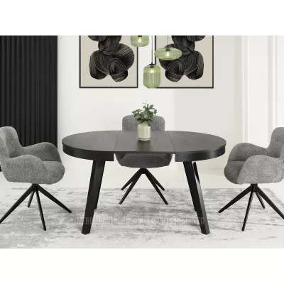 Rozkládací jídelní stůl 100(200)x100 CINAMIN - černý