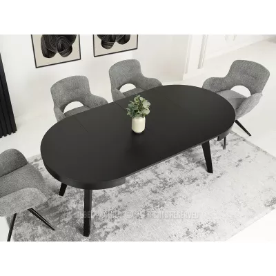 Rozkládací jídelní stůl 100(200)x100 CINAMIN - černý