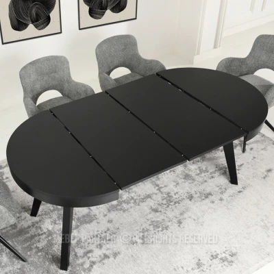 Rozkládací jídelní stůl 100(200)x100 CINAMIN - černý