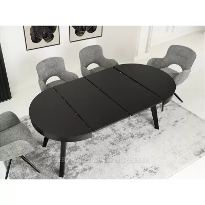 Rozkládací jídelní stůl 100(200)x100 CINAMIN - černý