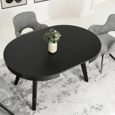 Rozkládací jídelní stůl 100(200)x100 CINAMIN - černý