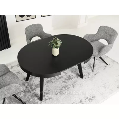 Rozkládací jídelní stůl 100(200)x100 CINAMIN - černý