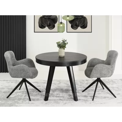 Rozkládací jídelní stůl 100(200)x100 CINAMIN - černý