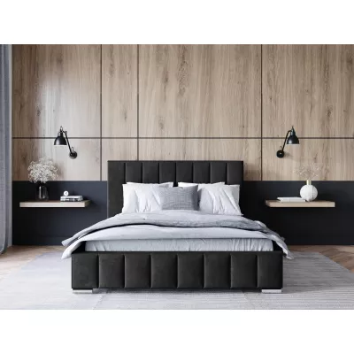 Čalouněná postel 160x200 MANUELA 1 s úložným prostorem - černá
