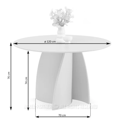 Kulatý jídelní stůl MURK - dub