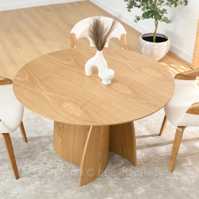 Kulatý jídelní stůl MURK - dub