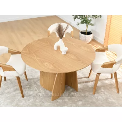 Kulatý jídelní stůl MURK - dub