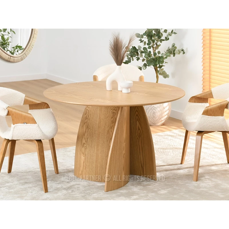Kulatý jídelní stůl MURK - dub