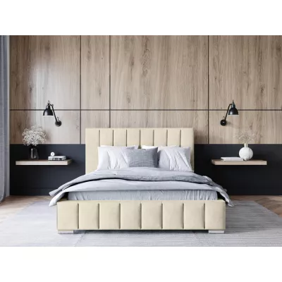 Čalouněná postel 120x200 MANUELA 1 s úložným prostorem - krémová