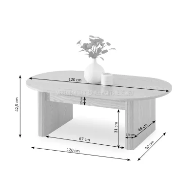 Konferenční stolek CENDRY - dub