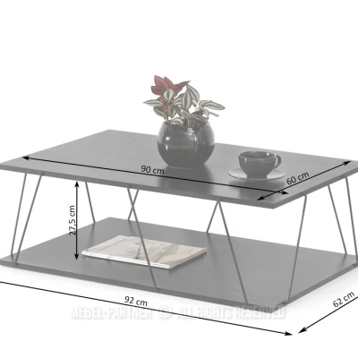 Designový konferenční stolek MATTEO - dub / černý