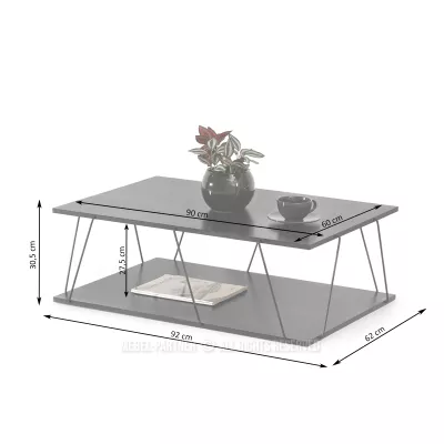 Designový konferenční stolek MATTEO - dub / černý