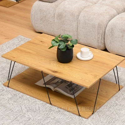 Designový konferenční stolek MATTEO - dub / černý