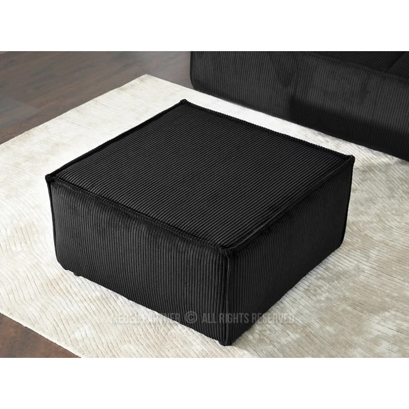 Čalouněný taburet GERALD - černý