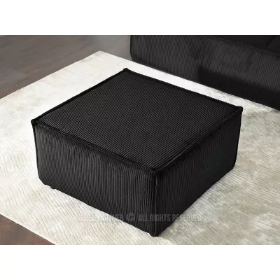 Čalouněný taburet GERALD - černý