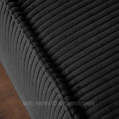 Čalouněný taburet GERALD - černý