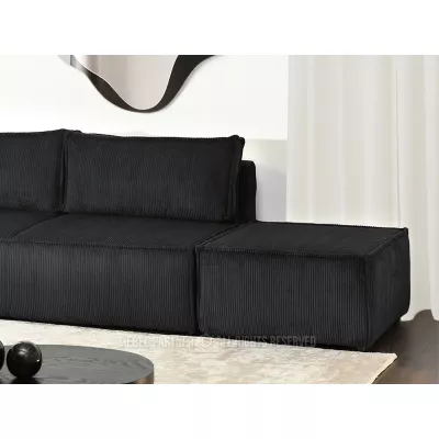 Čalouněný taburet GERALD - černý