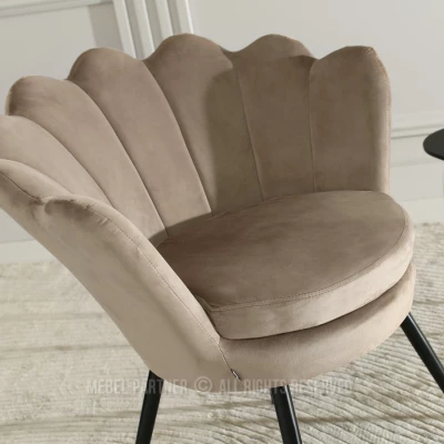 Designové křeslo AVIDAN - béžové / černé