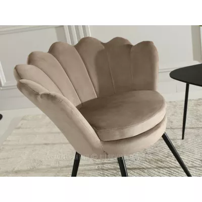 Designové křeslo AVIDAN - béžové / černé