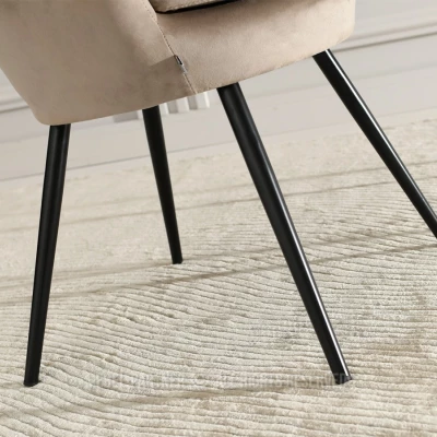 Designové křeslo AVIDAN - béžové / černé