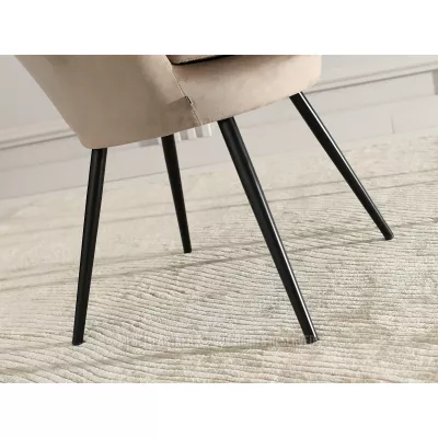 Designové křeslo AVIDAN - béžové / černé