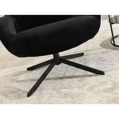 Otočné čalouněné křeslo HAMID - černé