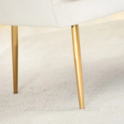 Čalouněné křeslo RUBRAS - krémové / zlaté