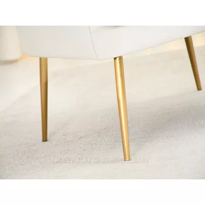 Čalouněné křeslo RUBRAS - krémové / zlaté