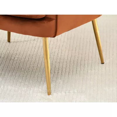 Čalouněné křeslo RUBRAS - měděné / zlaté