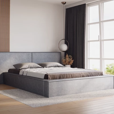 Manželská čalouněná postel 180x200 TELMA 1 - šedá