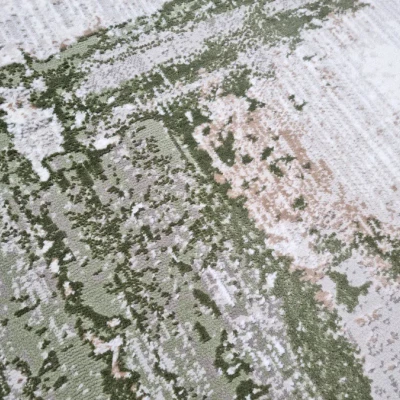 Obdélníkový kusový koberec 160x220 cm STEFANO - krémový / zelený