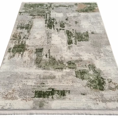 Obdélníkový kusový koberec 160x220 cm STEFANO - krémový / zelený