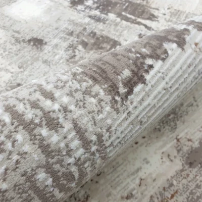 Obdélníkový koberec 200x290 cm STEFANO abstraktní - béžový / zlatý