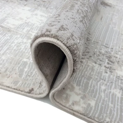 Obdélníkový koberec 180x260 cm STEFANO abstraktní - béžový / zlatý