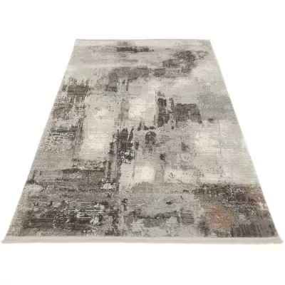 Obdélníkový koberec 180x260 cm STEFANO abstraktní - béžový / zlatý