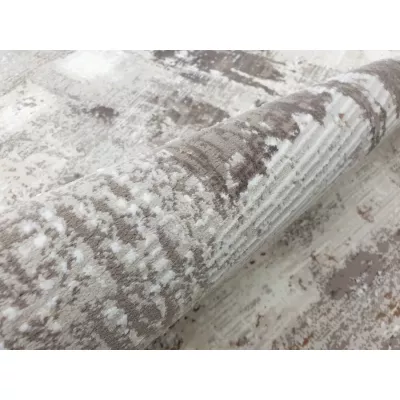 Obdélníkový koberec 140x190 cm STEFANO abstraktní - béžový / zlatý