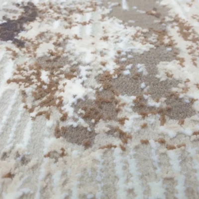 Obdélníkový koberec 120x170 cm STEFANO abstraktní - béžový / zlatý