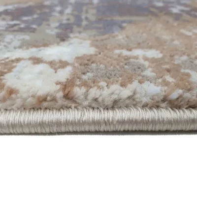 Obdélníkový koberec 120x170 cm STEFANO abstraktní - béžový / zlatý