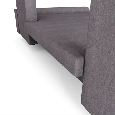 Rozkládací rohová sedací souprava OPHELIA - šedo bílá