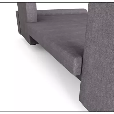 Rozkládací rohová sedací souprava OPHELIA - šedo bílá