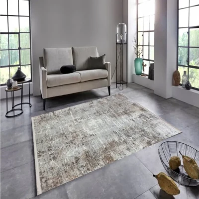 Obdélníkový kusový koberec 80x150 cm STEFANO - béžový / zlatý