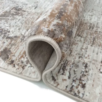 Obdélníkový kusový koberec 80x150 cm STEFANO - béžový / zlatý