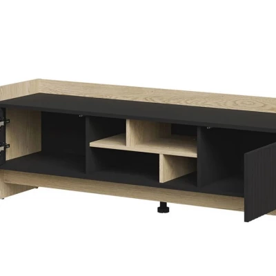 TV stolek ILOFA - dub cremona / černý