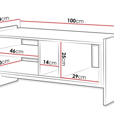 Konferenční stolek ILOFA - dub cremona / černý