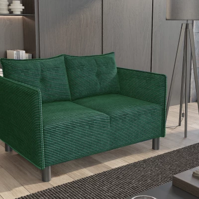 Dvoumístná pohovka MAELLA - tmavě zelená