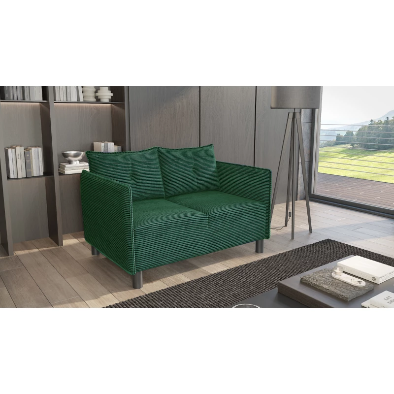 Dvoumístná pohovka MAELLA - tmavě zelená