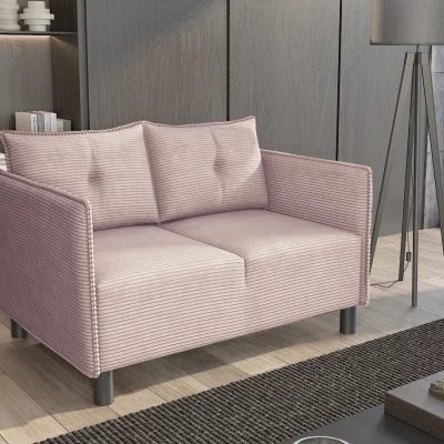 Dvoumístná pohovka MAELLA - světle růžová